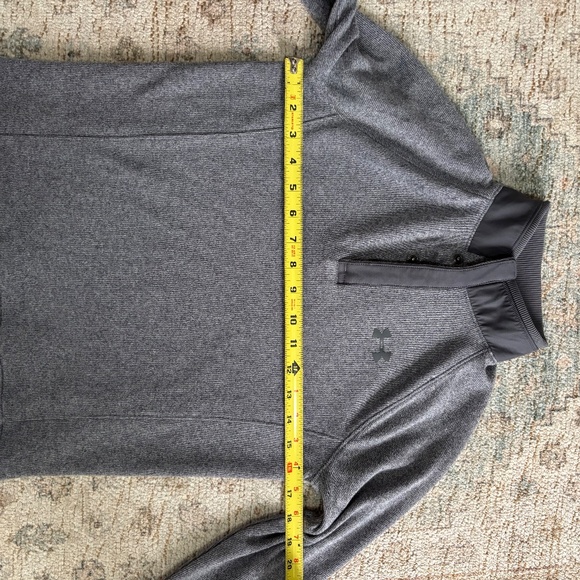 Under Armour boys 1/4 gray placket sweater size youth medium - Picture 4 of 7